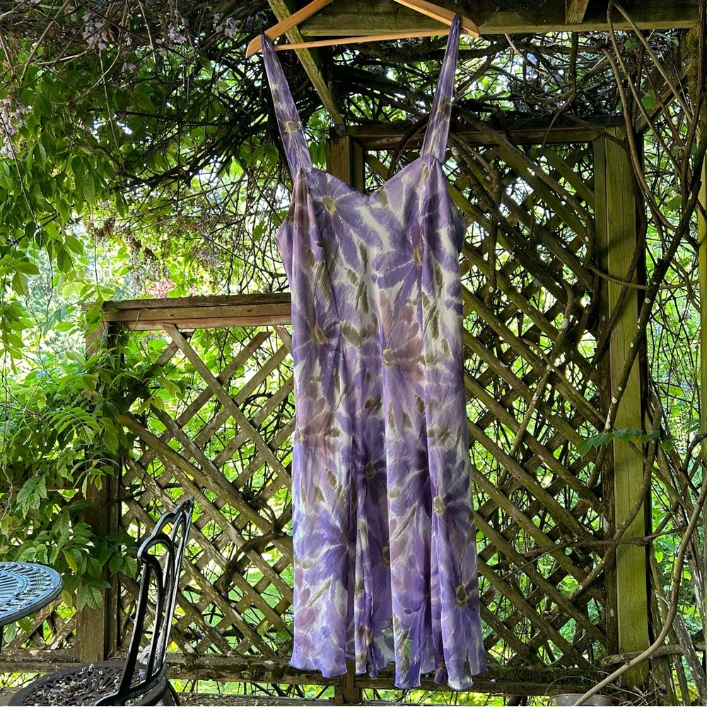 Vintage watercolor floral dress